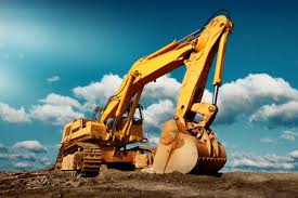 Excavator on construction site